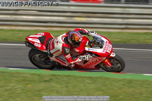 2008-05-11 Monza 0243 Superstock 1000 - 155 Brendan Roberts - Ducati 1098R
